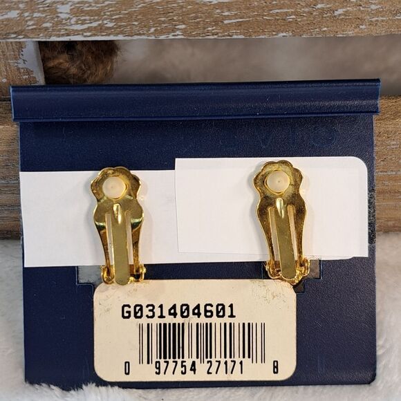 Authentic Givenchy  GOLD PLATED Clip On Earrings NEW AND GIFTABLE - Picture 7 of 10